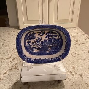 Vintage Allertons Blue Willow Open Vegetable Bowl